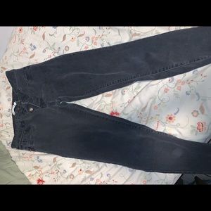 Black high-waist jeans